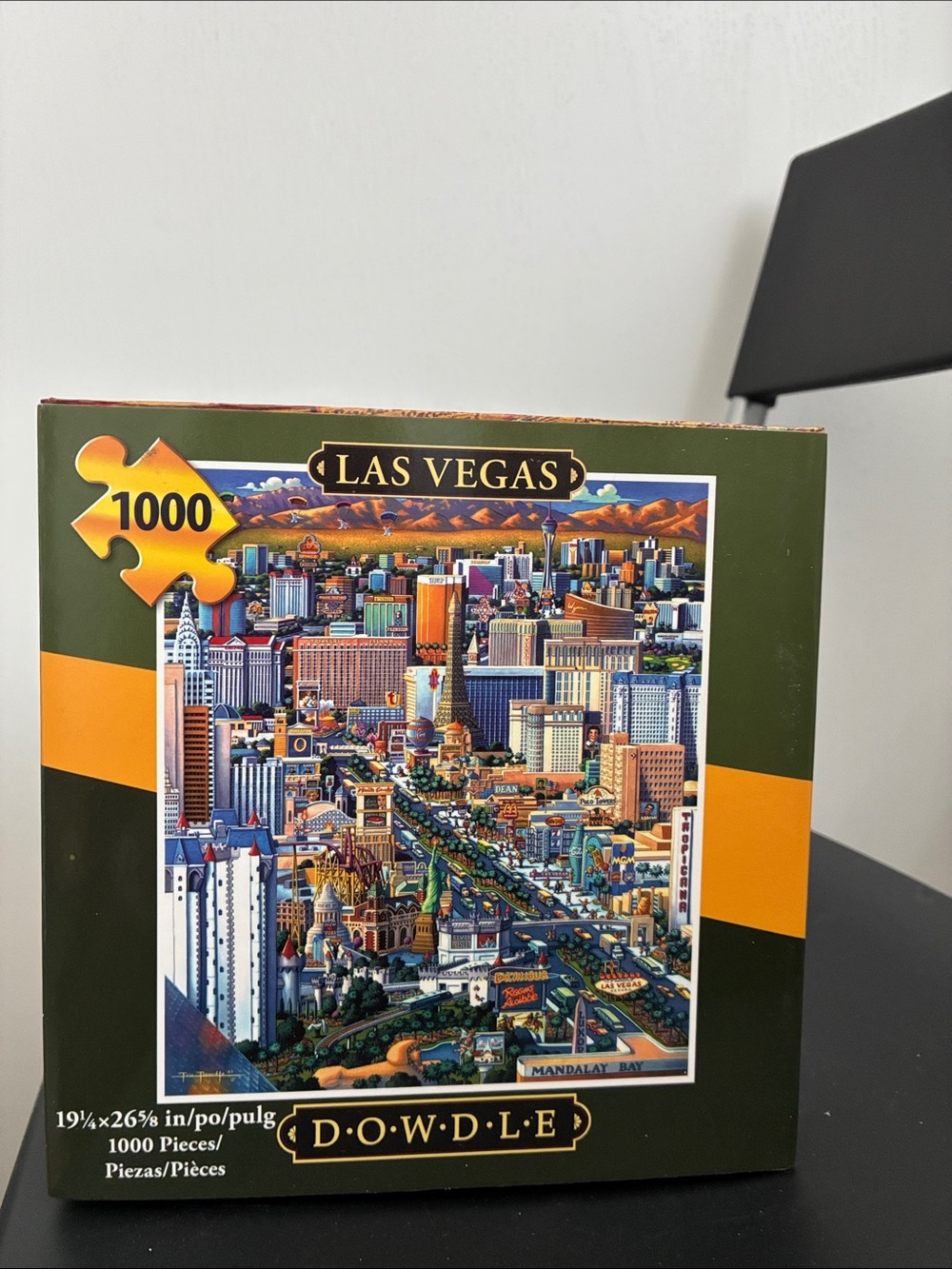 Dowdle Las Vegas 1000-Piece Puzzle - Green & Orange Box